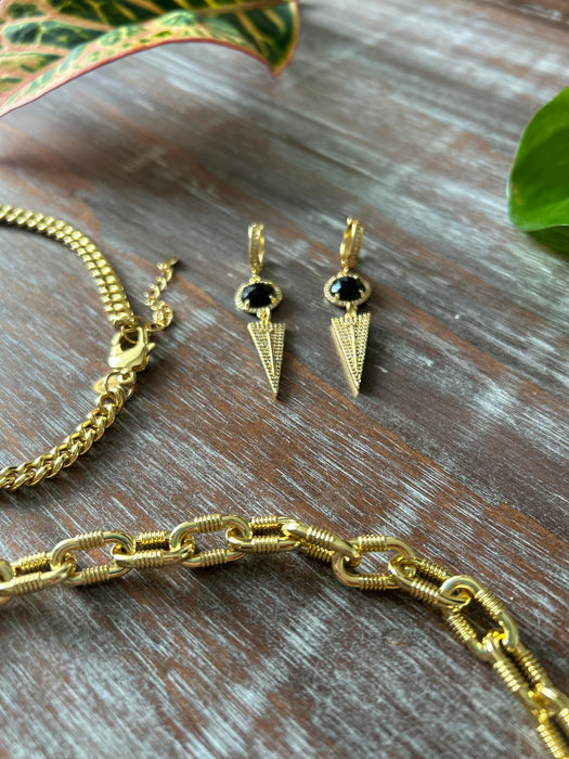 Arrow Huggie Hoop Earrings