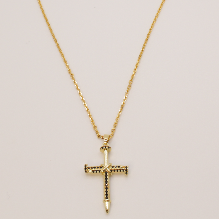 Nail cross pendant