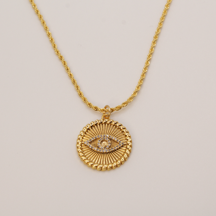 Penelope evil eye pendant