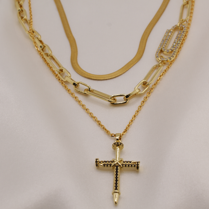 Nail cross pendant